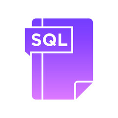 SQL Glyph Gradient Icon symbols pictograms design elements visual representations