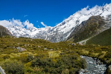 Beautiful Mountain View, Hooker Valley Track, South Island, New Zealand