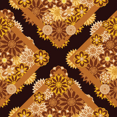 Beautiful and Simple Geometrical Flower Seamless Surface Pattern Design
