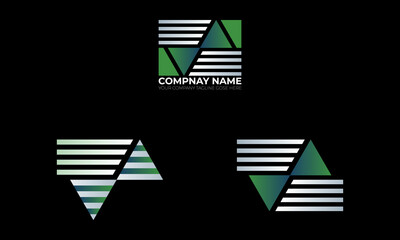 Green and Black Colored Logo Design