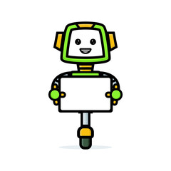 cute green robot