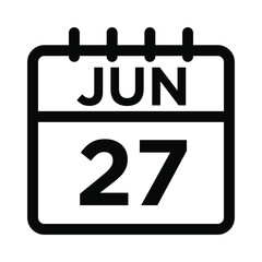 06-Jun - 27 Line Icon calendar symbols pictograms design elements visual representations