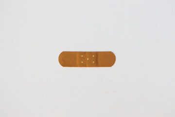 Strip of Adhesive bandage with isolated white background