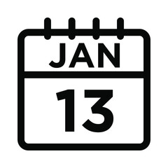 01-Jan - 13 Line Icon