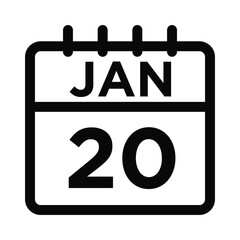 01-Jan - 20 Line Icon