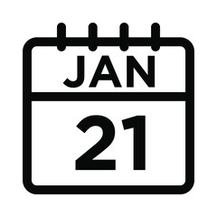 01-Jan - 21 Line Icon