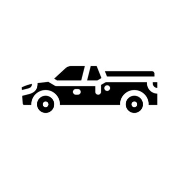 pickup glyph icon vector. pickup sign. isolated contour symbol black illustration