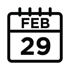 02-Feb - 29 Line Icon