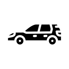 hatchback car body type glyph icon vector. hatchback car body type sign. isolated contour symbol black illustration