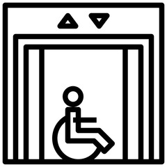 DISABLED line icon,linear,outline,graphic,illustration