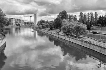 City reservoirs and embankments of Minsk