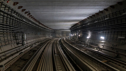 View of the metro tunnel under construction