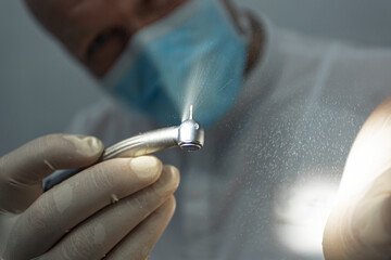 Dental tool. Drill close-up.