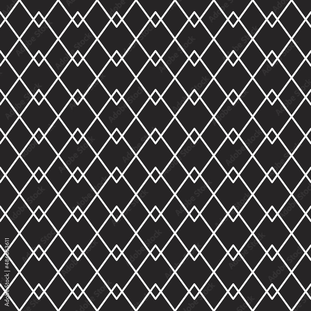 Aufkleber triangles and black background. textured repeated seamless triangles pattern.