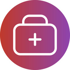 first aid kit gradient icon