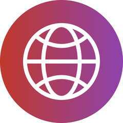 Obraz premium globe gradient icon