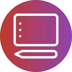 graphic tablet gradient icon