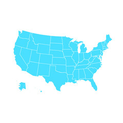 Plakat map of USA