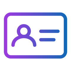 business card gradient icon