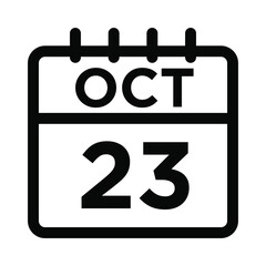 10- Oct - 23 Line Icon