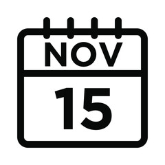 11- Nov - 15 Line Icon