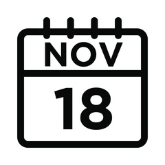 11- Nov - 18 Line Icon
