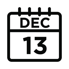12- Dec - 13 Line Icon