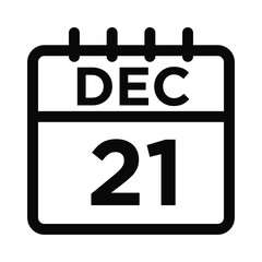 12- Dec - 21 Line Icon