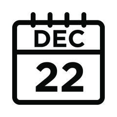 12- Dec - 22 Line Icon