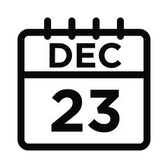 12- Dec - 23 Line Icon