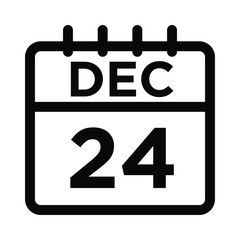 12- Dec - 24 Line Icon