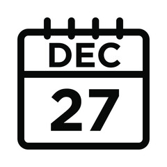 12- Dec - 27 Line Icon