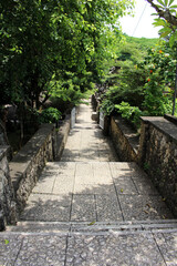 Stairs around Uluwatu Temple complex. Taken January 2022.