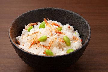 桜海老と枝豆のご飯