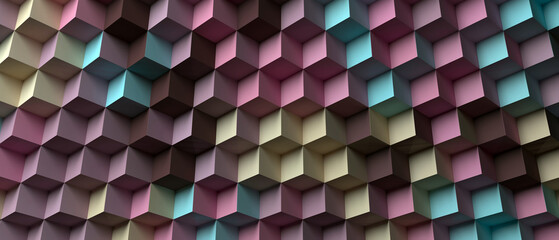 background from cubes of different colors