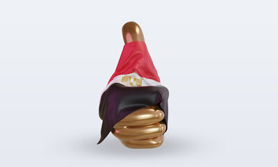 3d thumb Egypt flag rendering front view