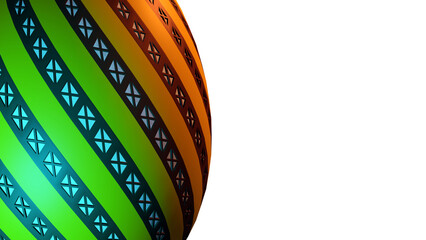 dekorative Eier in diversen farben und Formen mit Leerraum - 3D gerendert Illustration