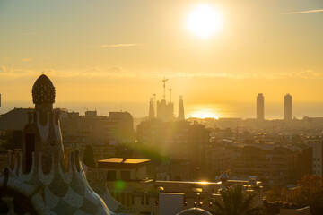 バルセロナの朝日