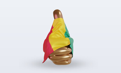 3d thumb Guinea Bissau flag rendering front view
