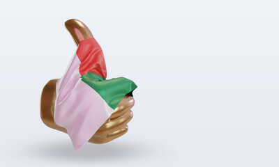 3d thumb Madagascar flag rendering left view