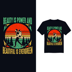 Vintage Evergreen Vector T-shirt design