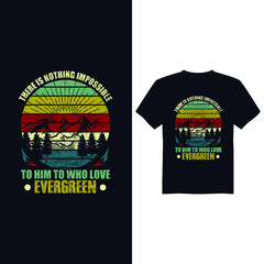Vintage Evergreen T-shirt design