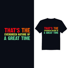 Vintage Evergreen Vector T-shirt design