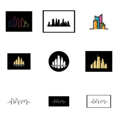 city skyline vector illustration template design