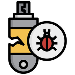 USB DRIVE filled outline icon,linear,outline,graphic,illustration