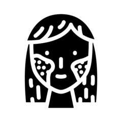 impetigo skin health problem glyph icon vector. impetigo skin health problem sign. isolated contour symbol black illustration