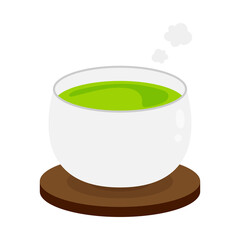 緑茶のシンプルなベクターイラスト