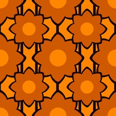 Simple floral seamless pattern with flowers for fabrics and cards and linens and kids and wrapping paper
