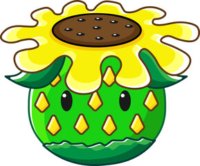 illustration graphic vector of cool and cute little slime character cartoon for mobile apps, icon, and video game asset.
