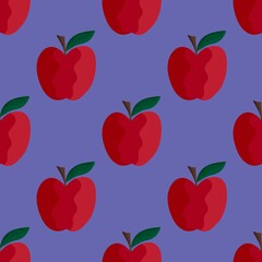 Seamless fruit pattern with apples for gifts